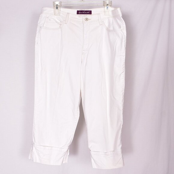 Gloria Vanderbilt Women's White Capri’s Pants Size 16 - Picture 1 of 7